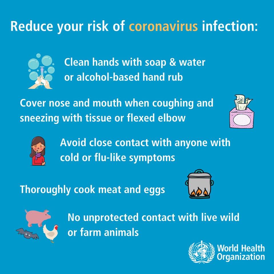 Preventive Coronavirus Health Measures Stated By WHO