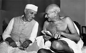 Gandhi and Nehru 