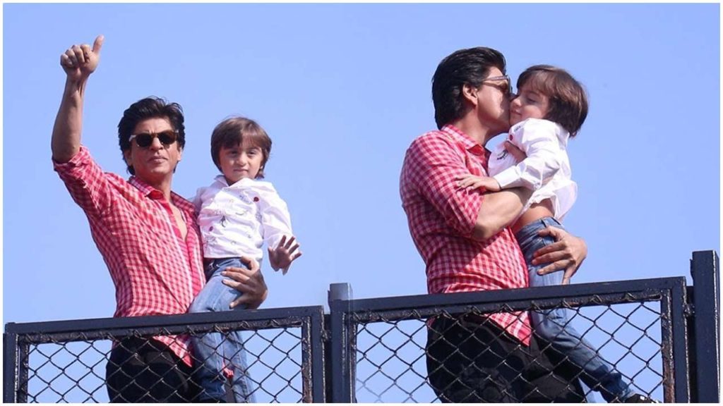 SRK with Abram at Mannat