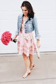denim jacket and floral outfit