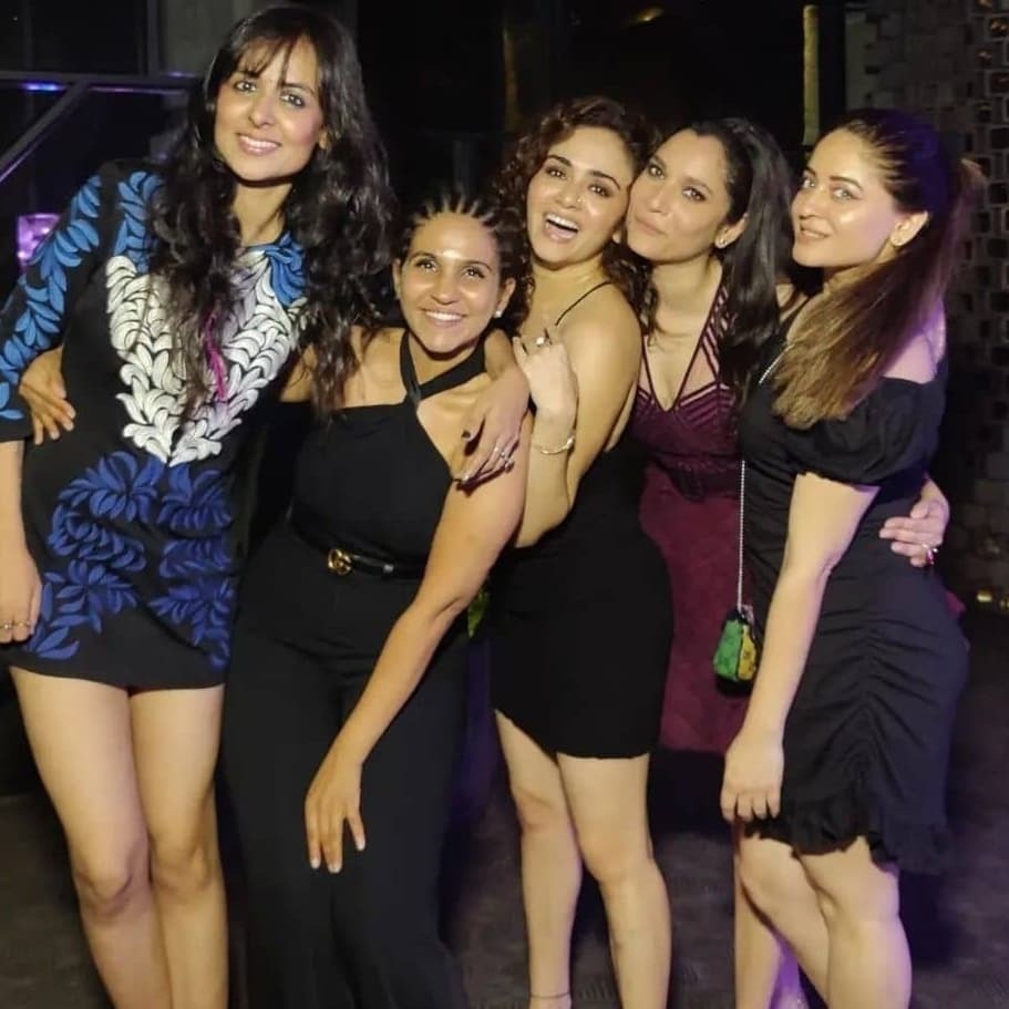 girl gang at bachelor party of ankita