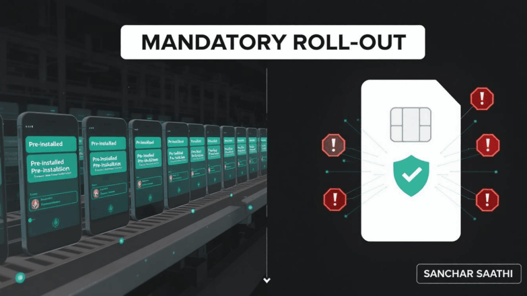 Sanchar Saathi app interface explaining IMEI and fraud protection tools.